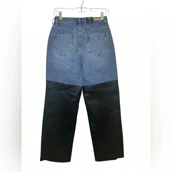 Blank NYC New NWT The Baxter Ribcage Straight Leg Mixed Media Pants Size 25 - Picture 3 of 6